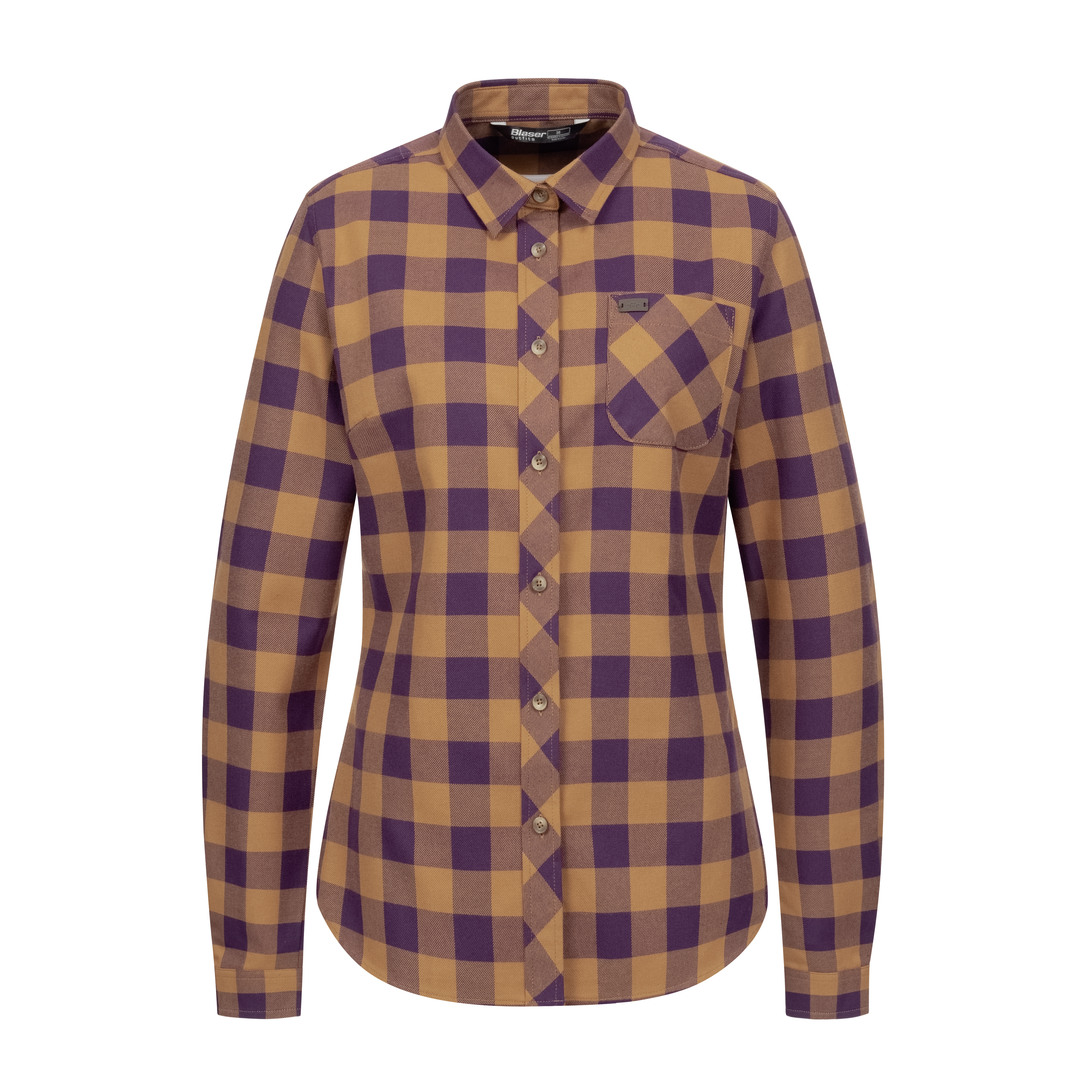 Charlotte - Blouse - Olive/ Red Checkered