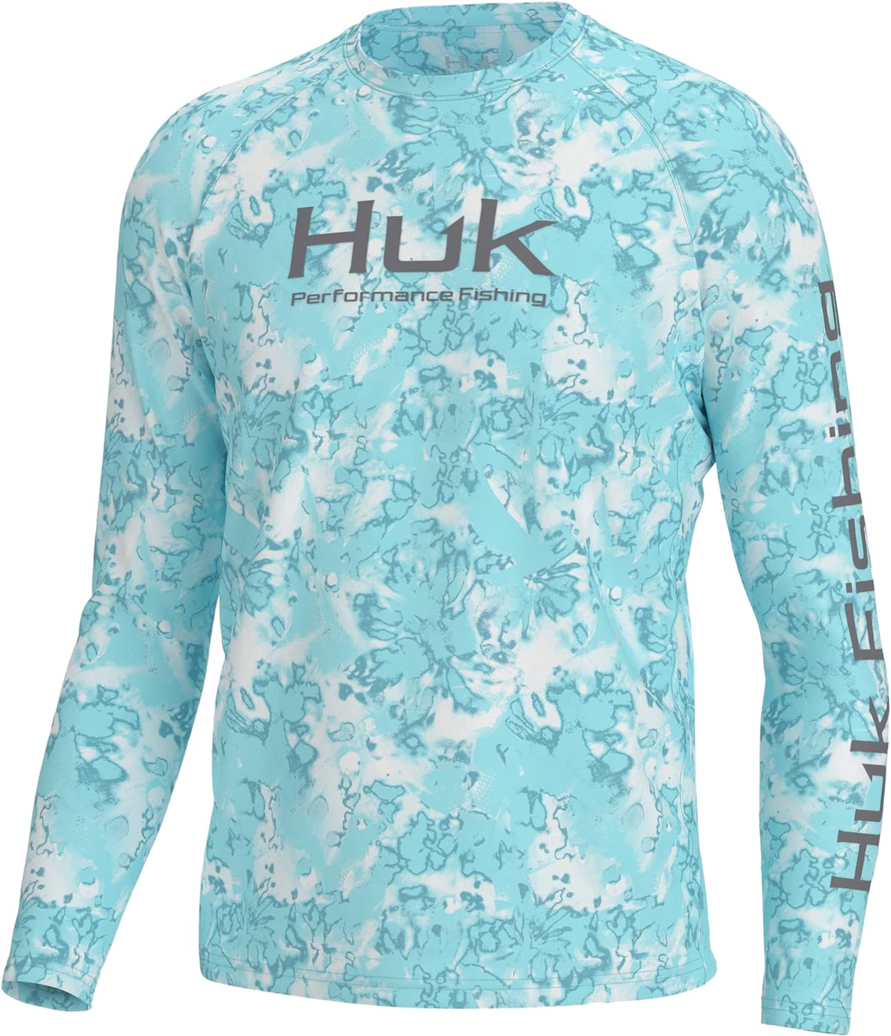 HUK Men's Pursuit Crew Long Sleeve, Sun Protecting Fishing Shirt