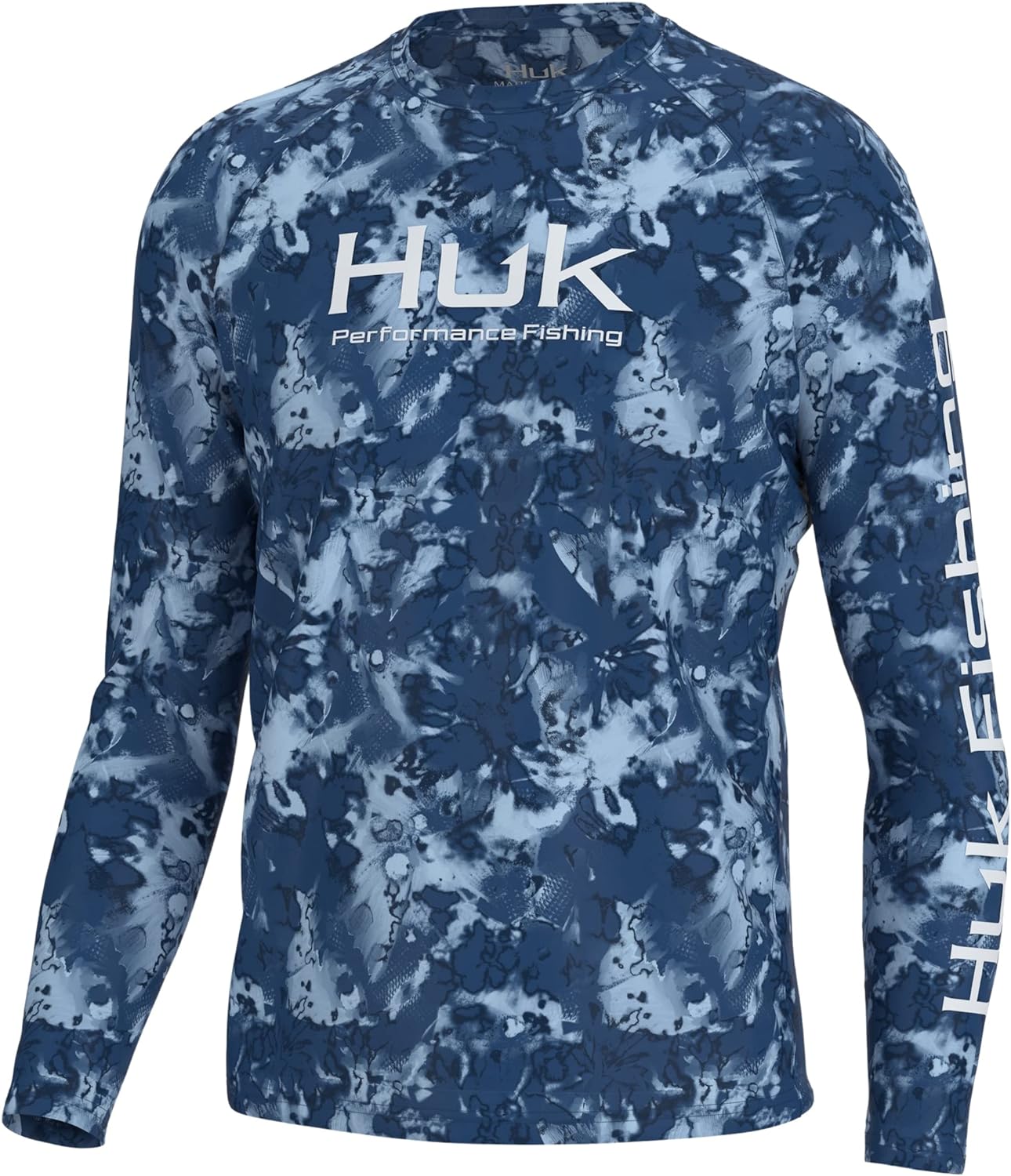 HUK Men's Pursuit Crew Long Sleeve, Sun Protecting Fishing Shirt