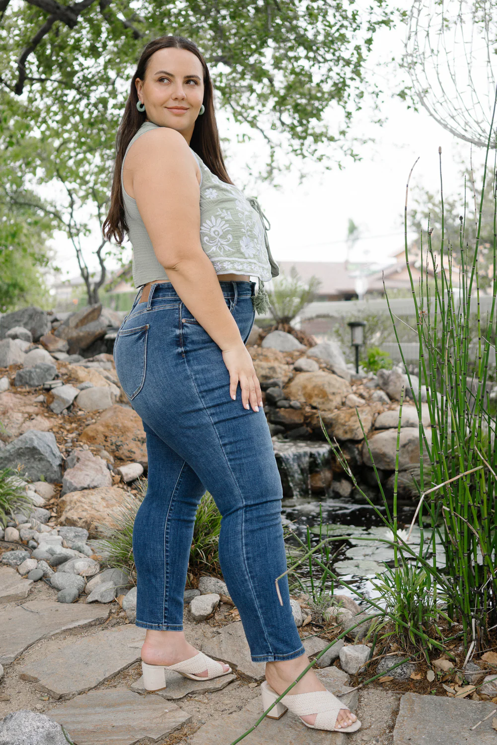 Gracie High Rise Slim Fit With Shield Back Pockets - PLUS