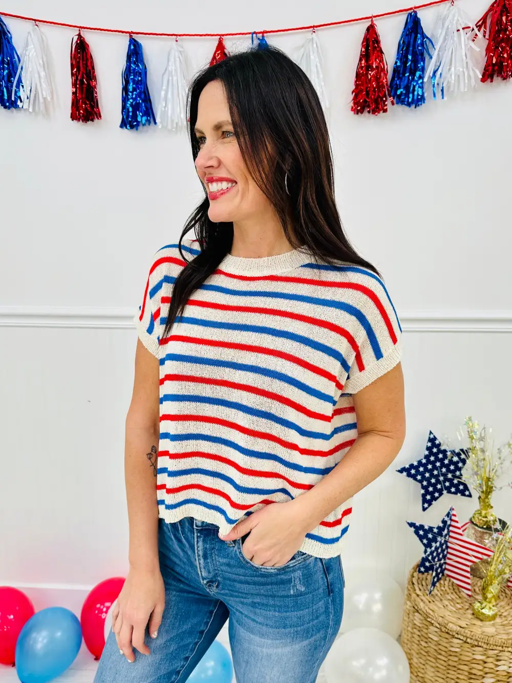 Independence Day Stripes Top