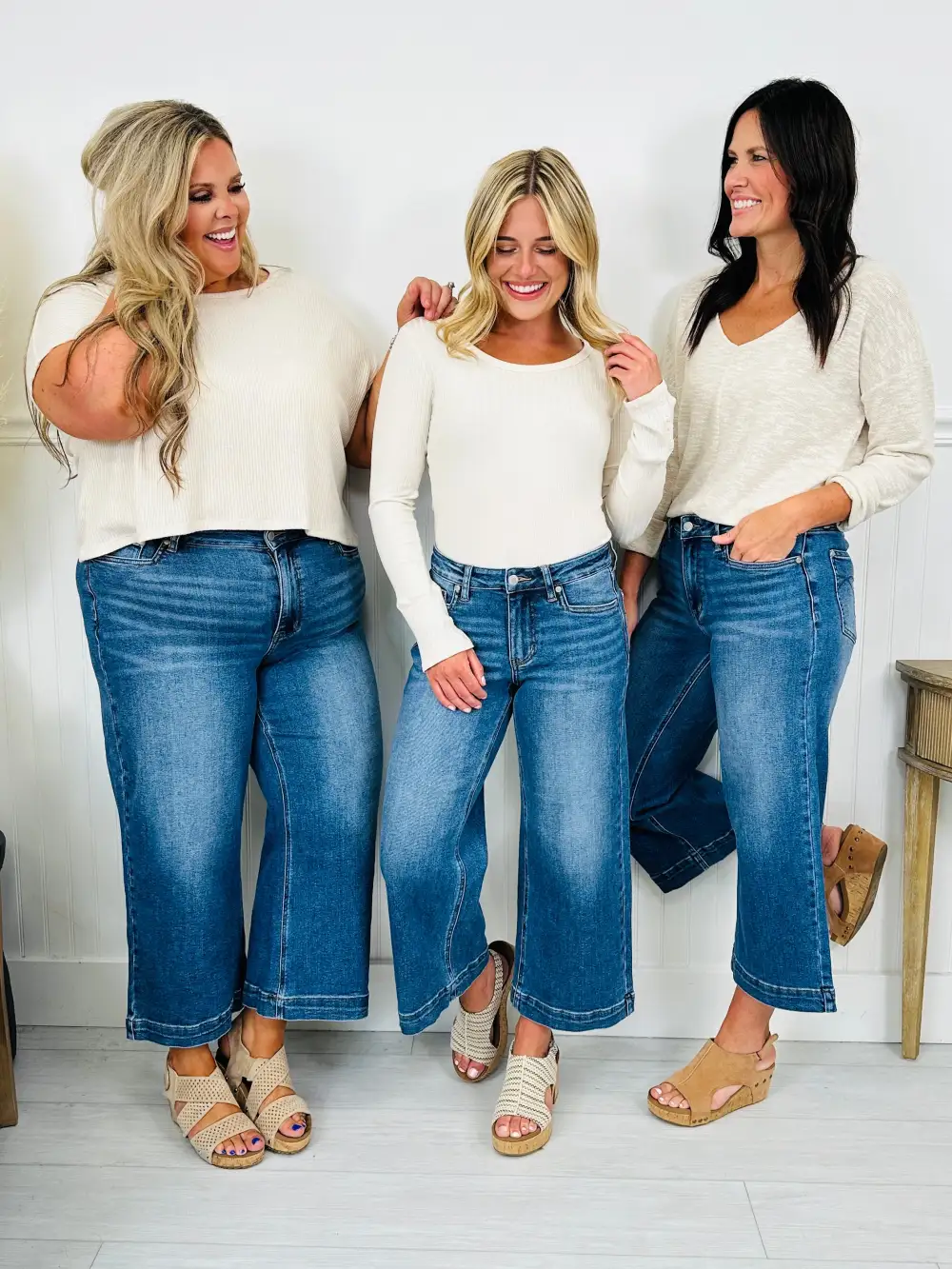 Judy Blue Places To Be Wide Leg Cropped Jeans