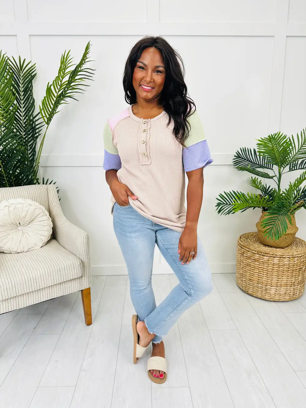 Block Out The Ordinary Top in Oatmeal