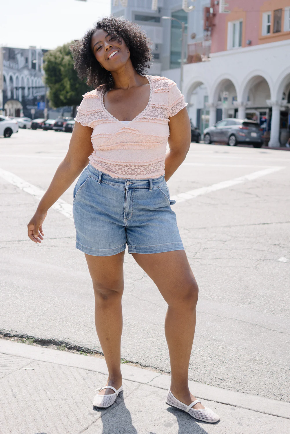 Camila High Rise Tailored Shorts - PLUS