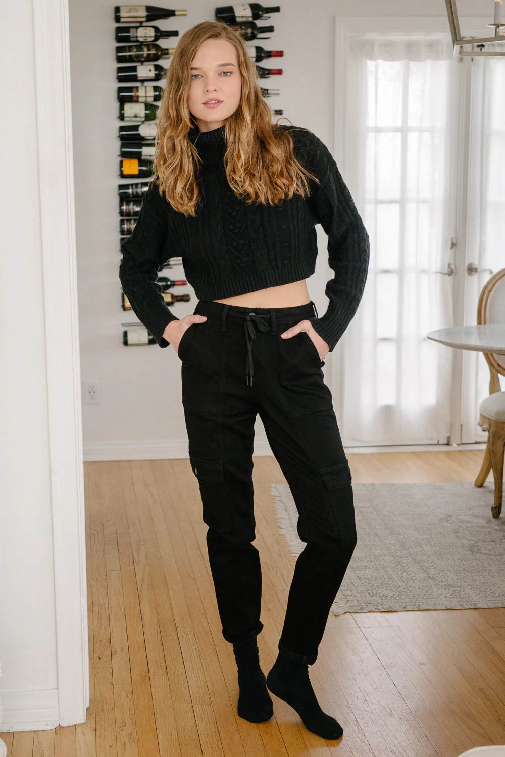 Celeste High Rise Cuffed Cargo Joggers