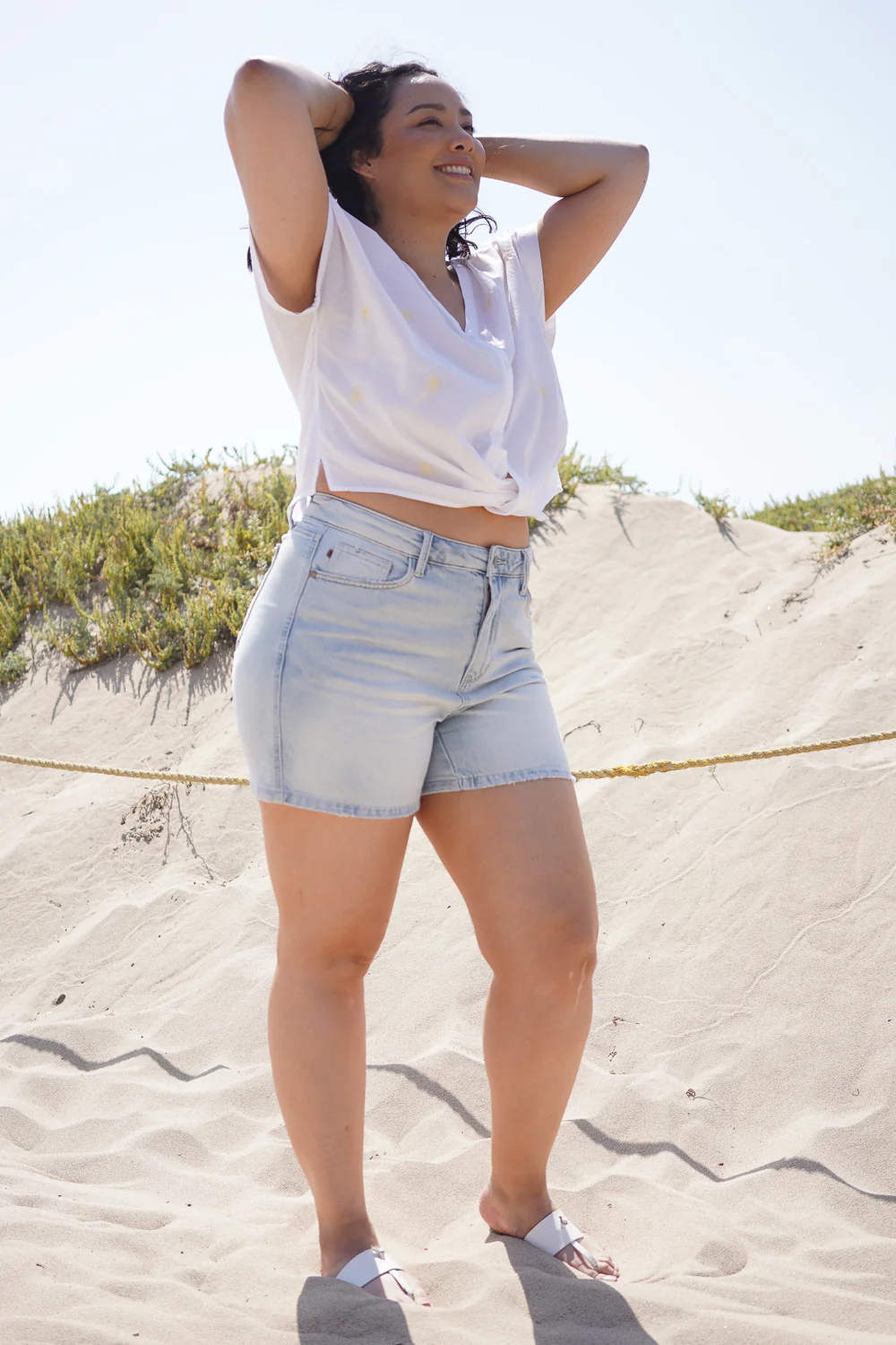 Abigail High Rise Rigid Magic Shorts - PLUS