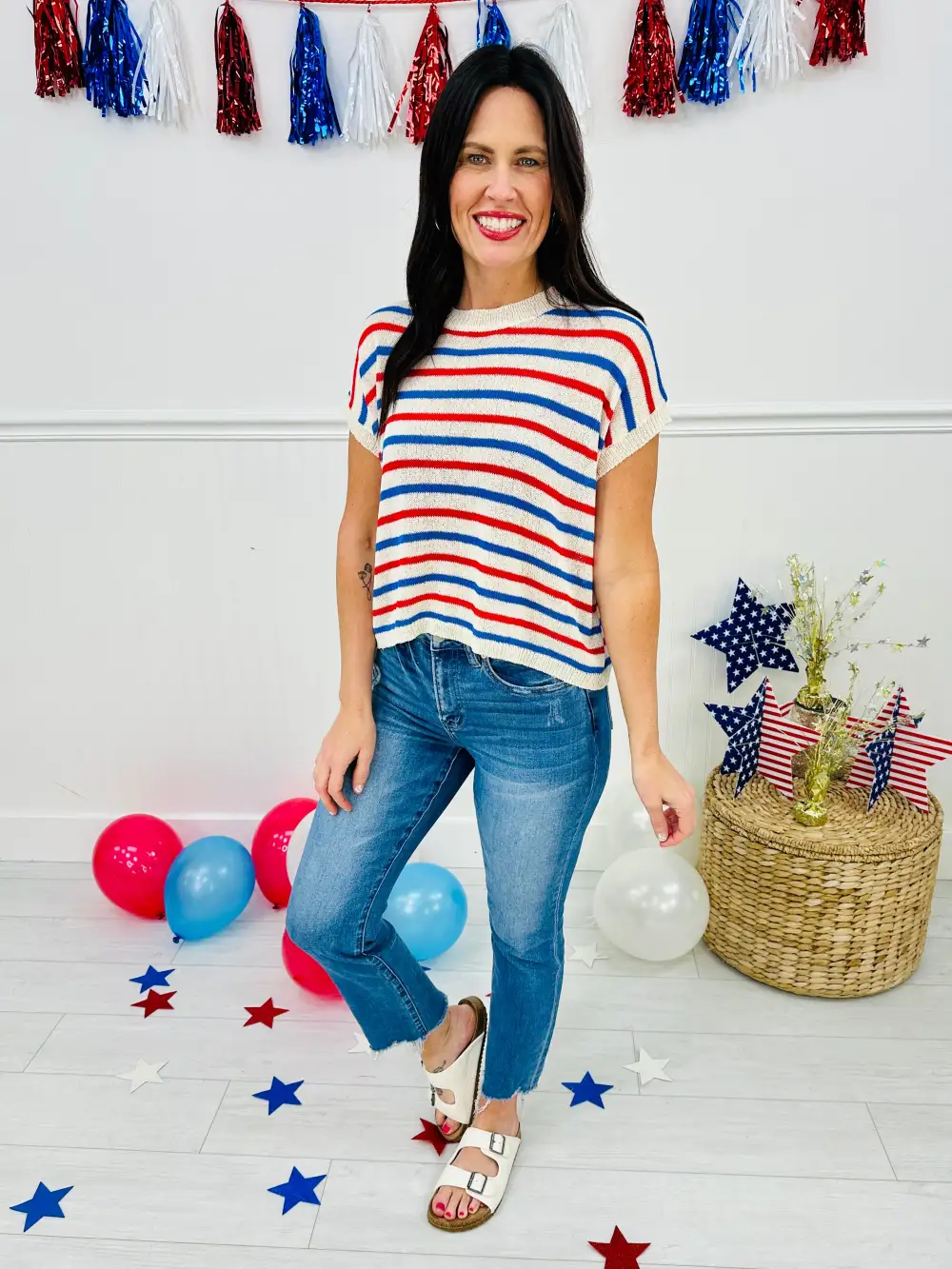 Independence Day Stripes Top