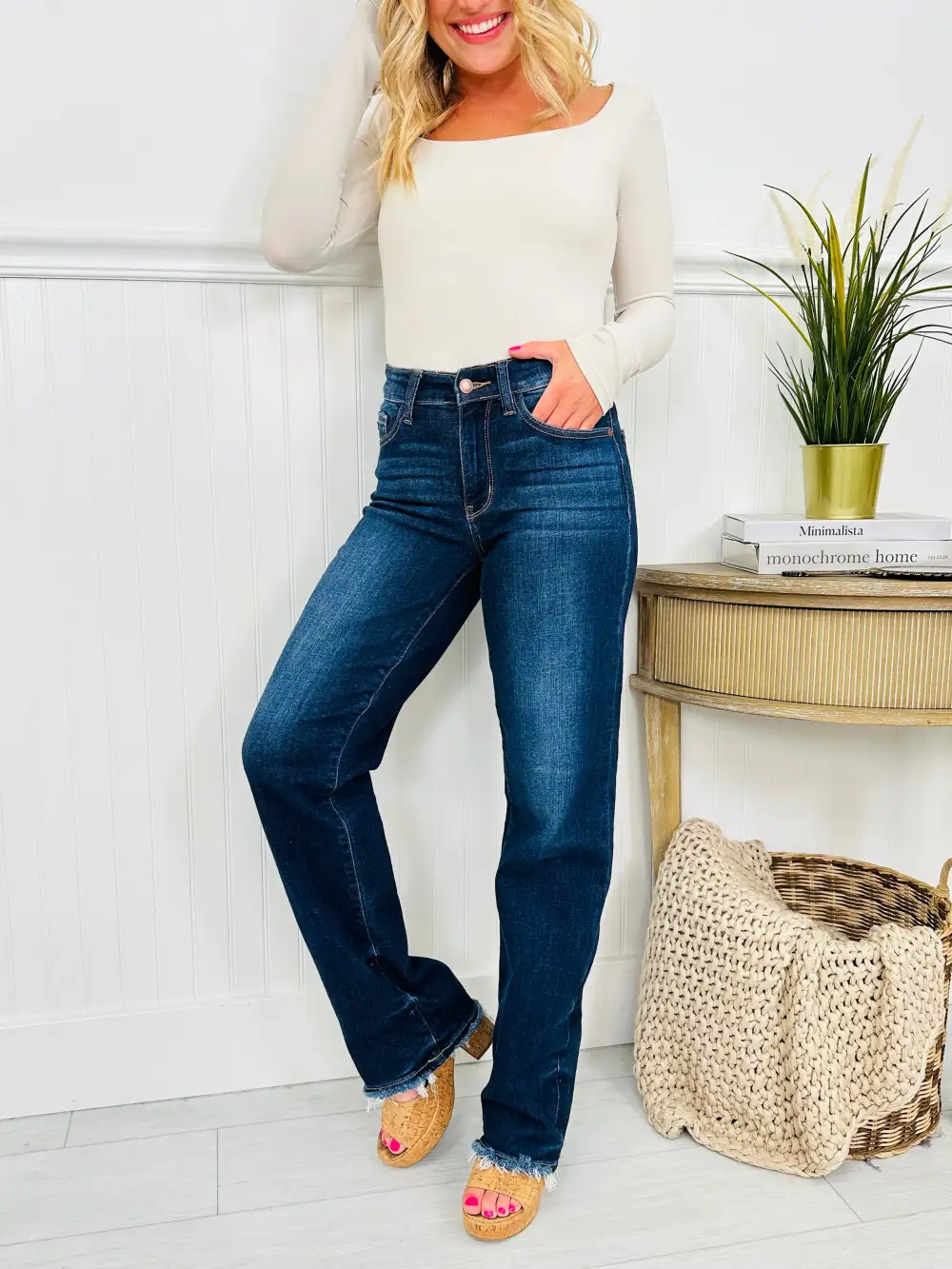 Judy Blue Keep You in The Dark Straight Leg Jeans