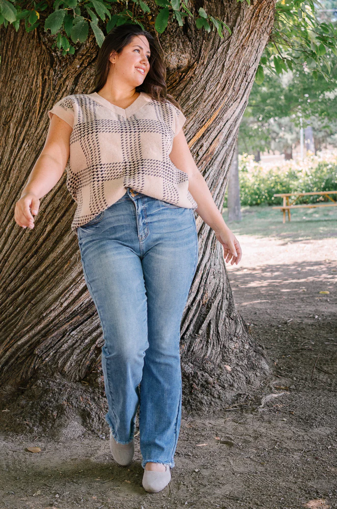 Jamie High Rise Double-Button Bootcut - PLUS