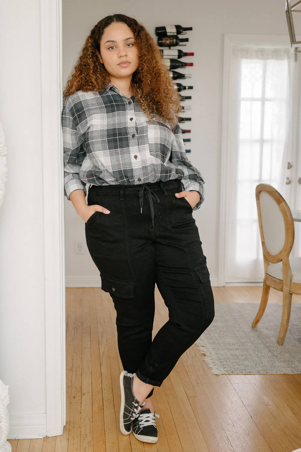 Celeste High Rise Cuffed Cargo Joggers - PLUS