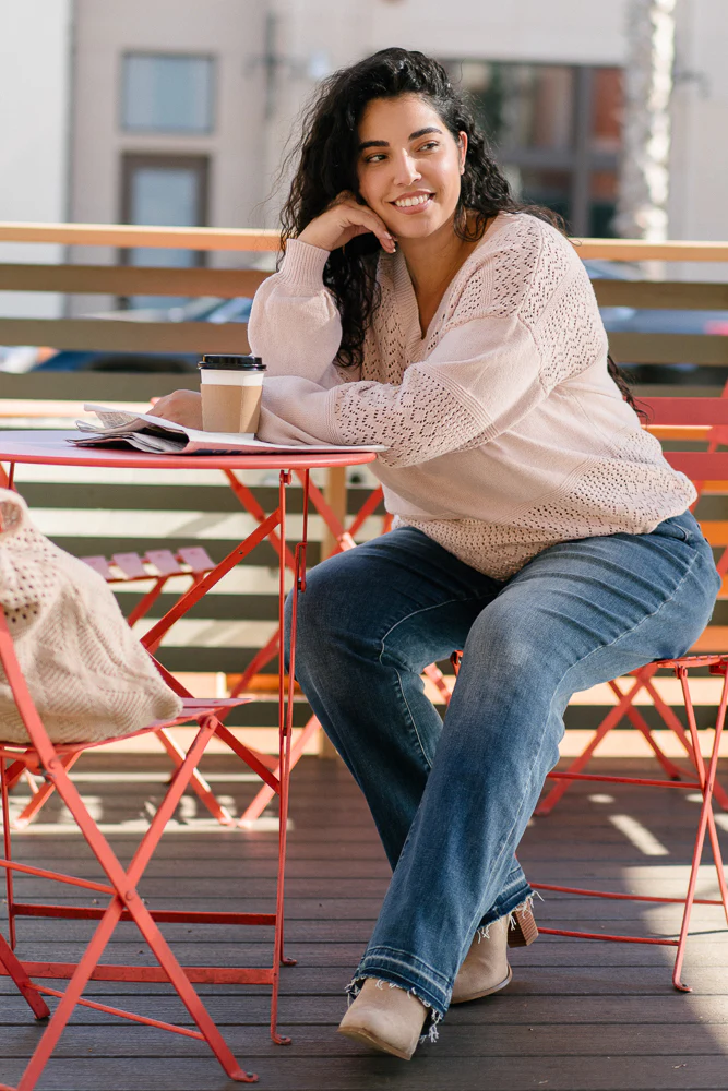 Monica Mid Rise Dad Jeans with Release Hem - PLUS