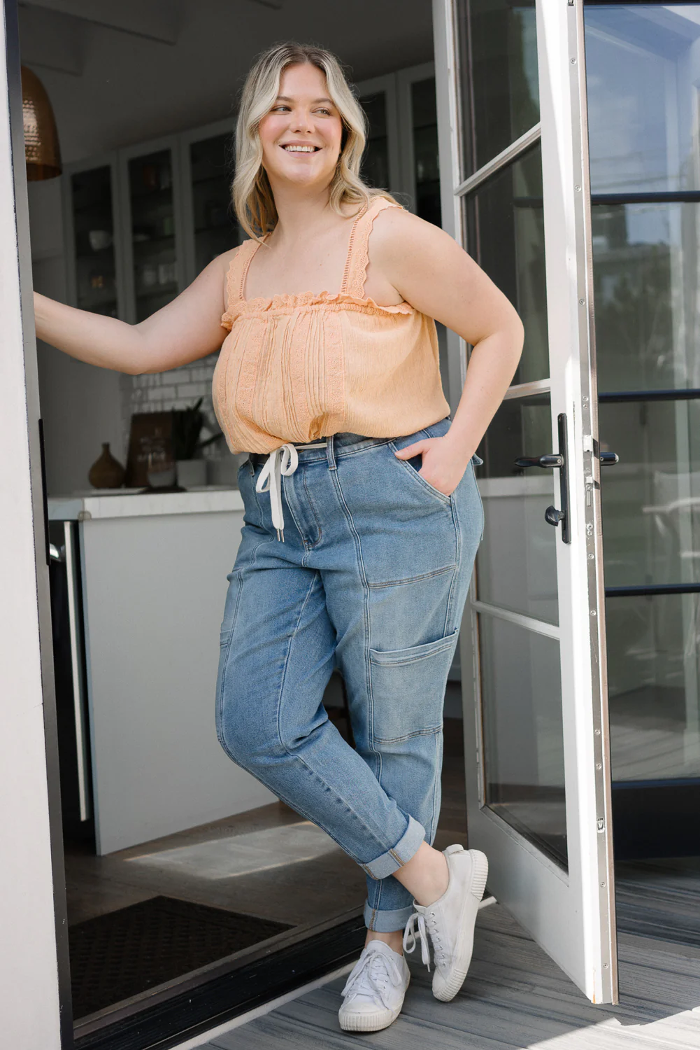 Darlene High Rise Cuffed Cargo Jogger - PLUS