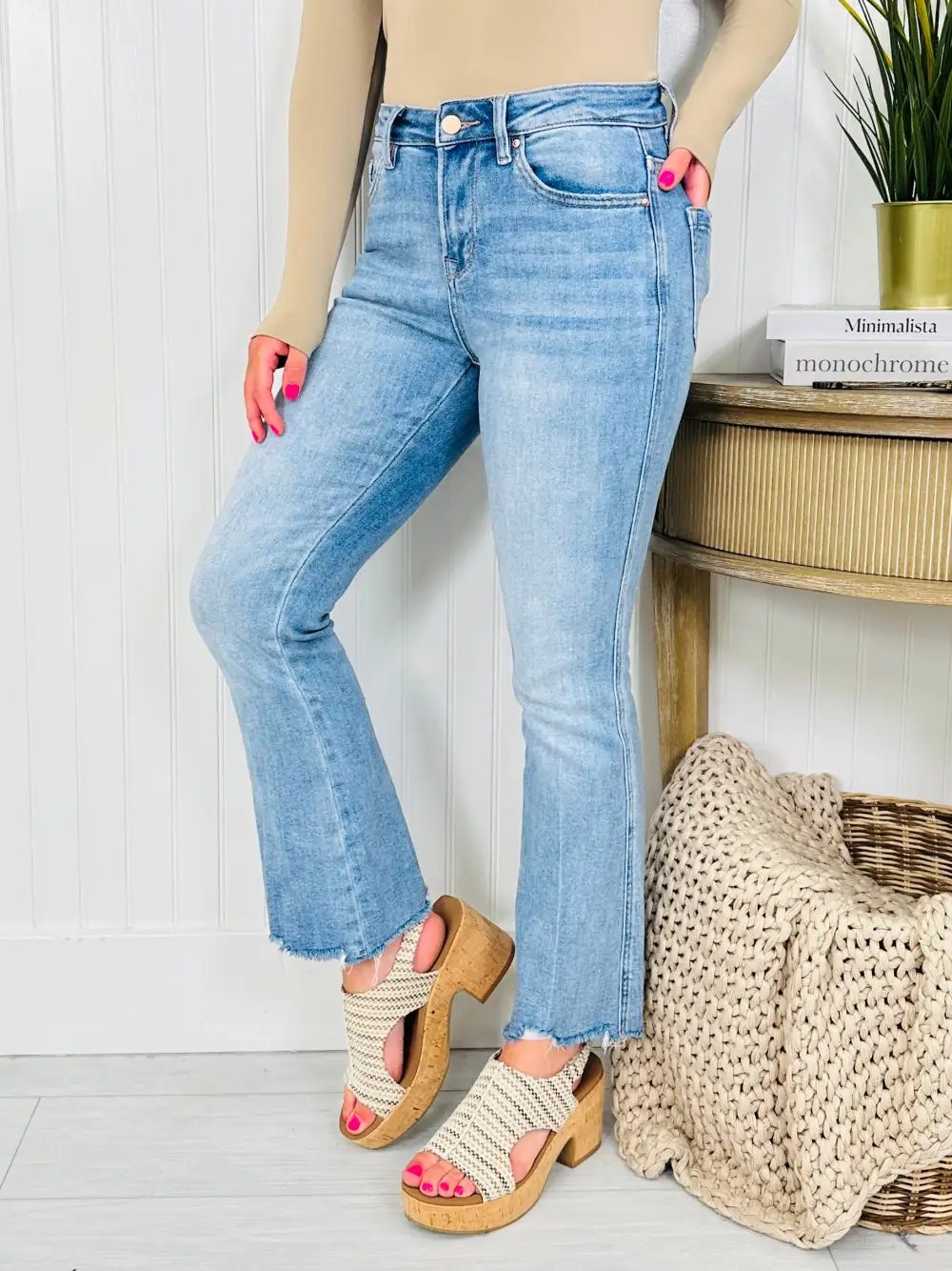 Kick Back And Relax Kick Flare Cropped Jeans