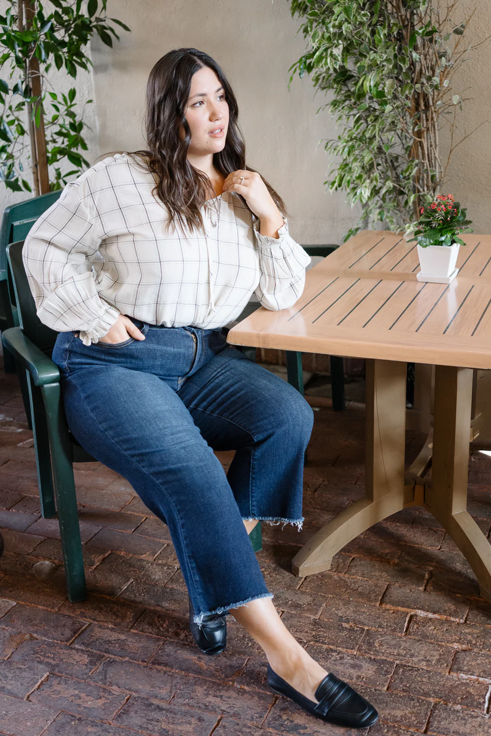 Paisley High Rise Cropped Wide Leg - PLUS