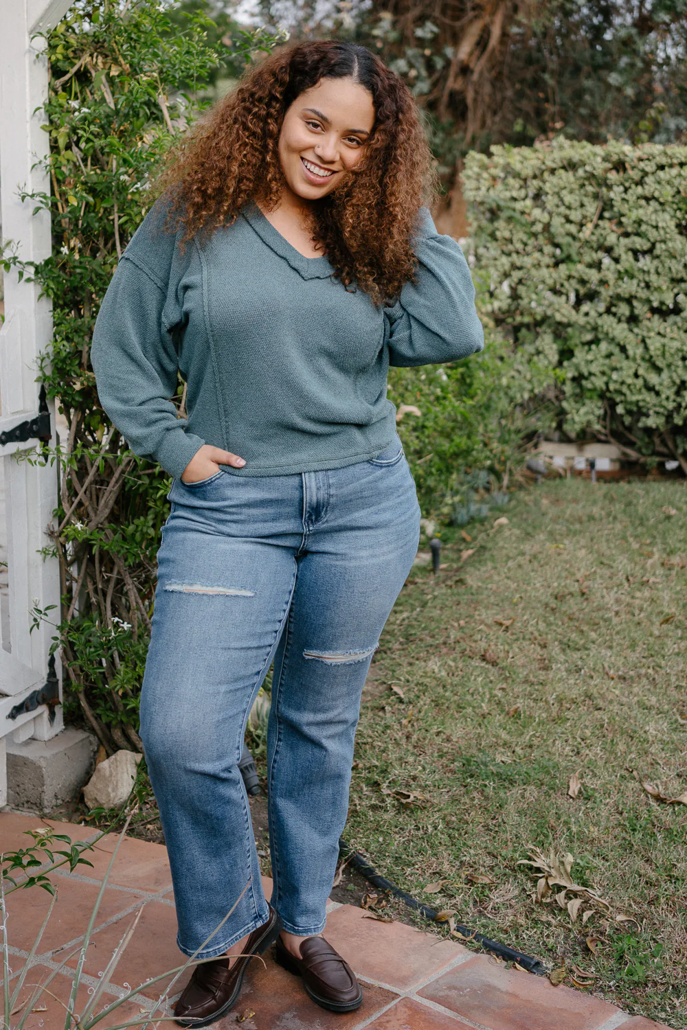 Ophelia Mid Rise Dad Jeans - PLUS