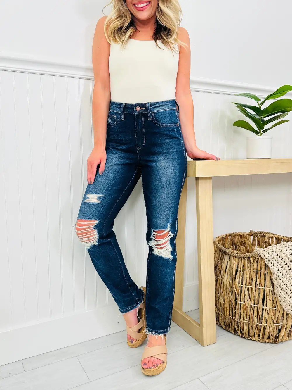 Judy Blue On Top Of The Trend Straight Jeans