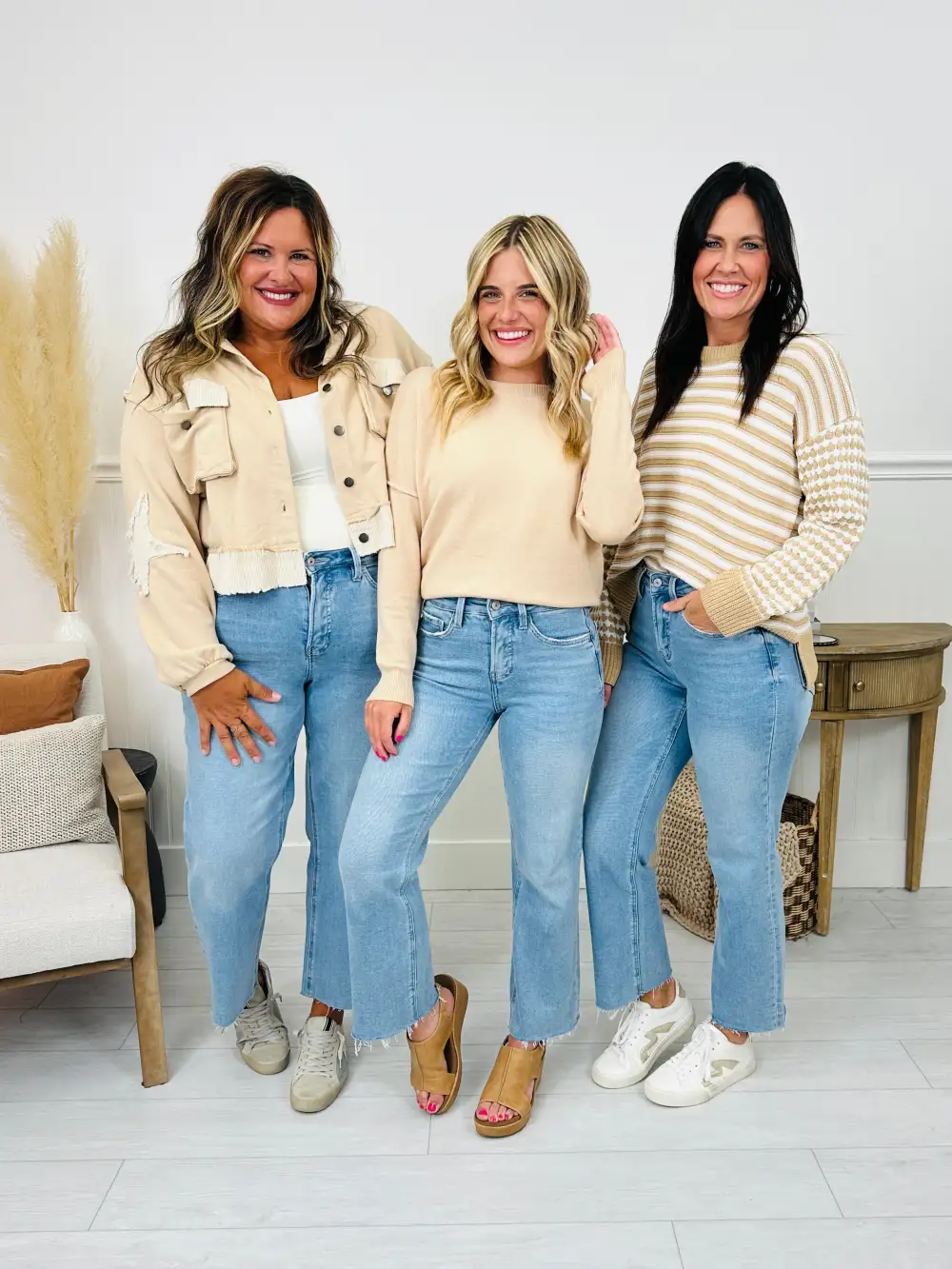 Time To Unwind Cropped Slim Fit Wide Leg Jeans