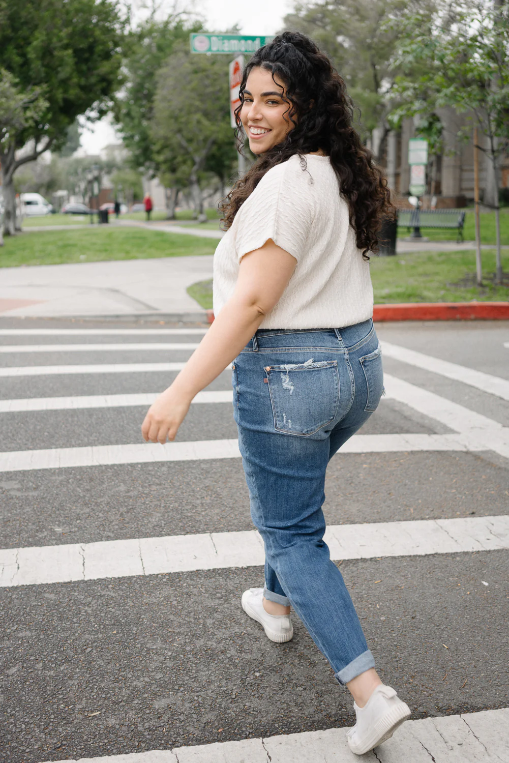 Tiffany Totally Chill Button-Fly Boyfriends - PLUS