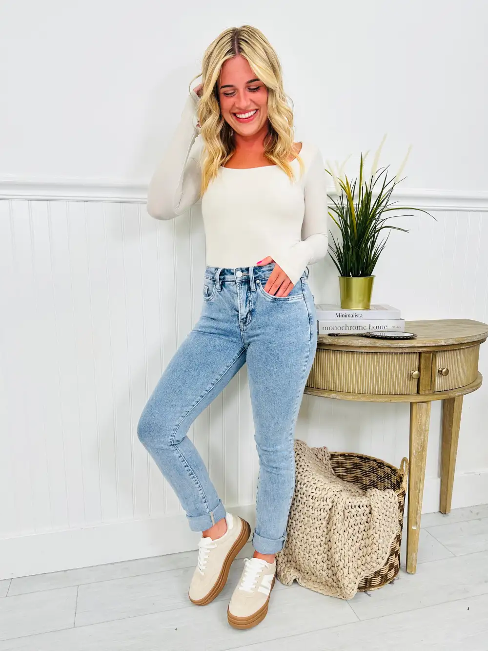 Can't Forget You Tummy Control Straight Jeans