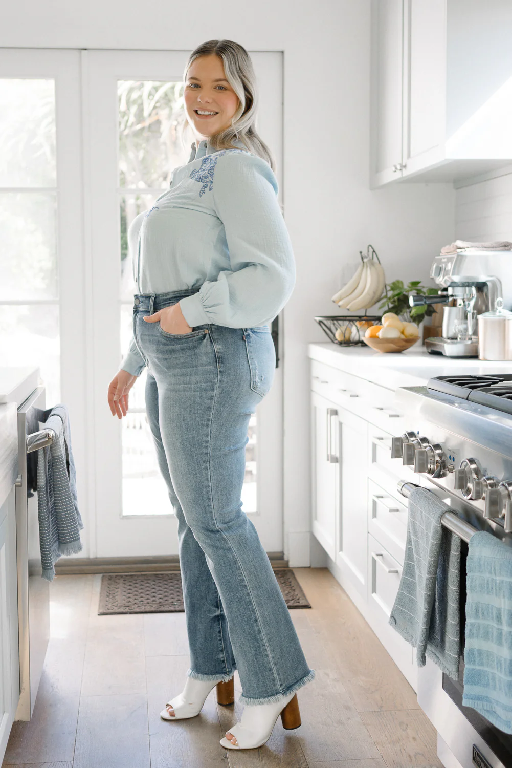 Dana High Rise Bootcut with Fray Hem - PLUS