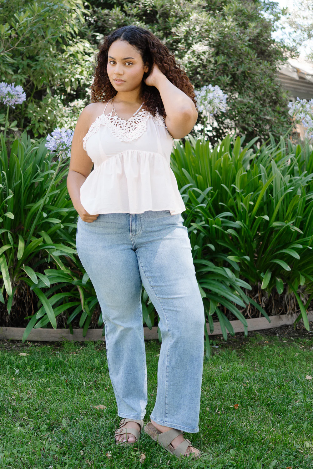 Allison High Rise Front Yoke Retro Wide Leg Jeans - PLUS