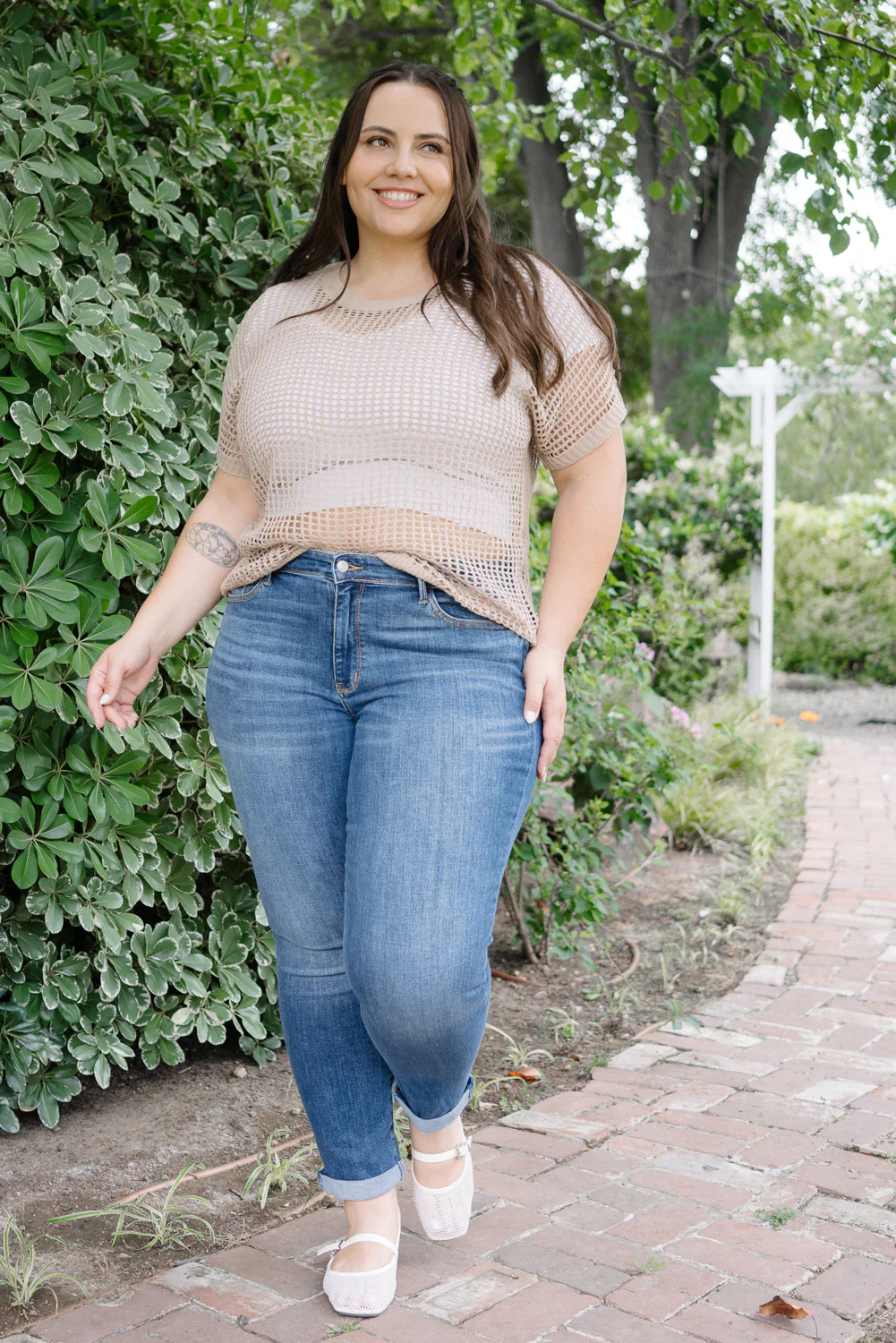 Amber Mid Rise Vintage Wash Non-Distressed Boyfriend - PLUS