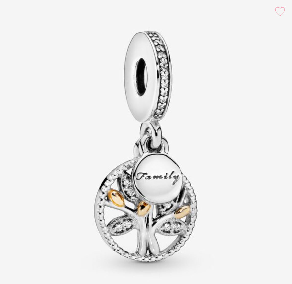 Sparkling Family Tree Dangle Charm