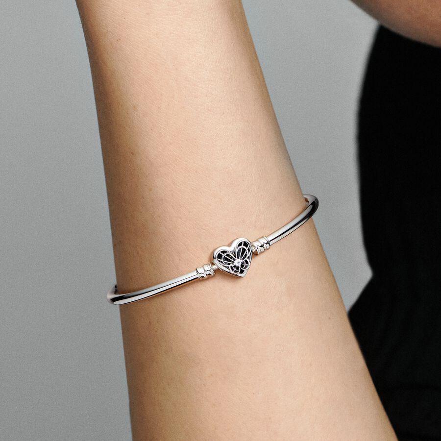 Moments Heart & Butterfly Bangle