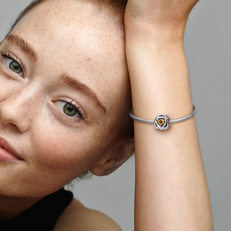 November Honey Eternity Circle Charm