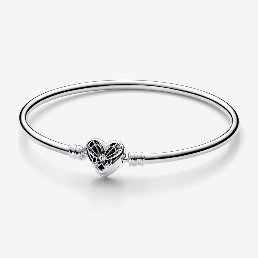 Moments Heart & Butterfly Bangle