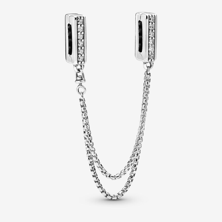 Reflexions Sparkling Safety Chain Clip Charm