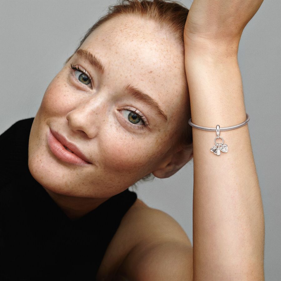 Baby Bottle and Shoes Dangle Charm