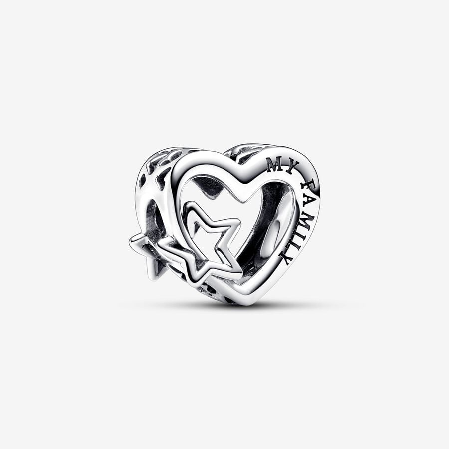 Openwork Family Heart & Star Charm Disney