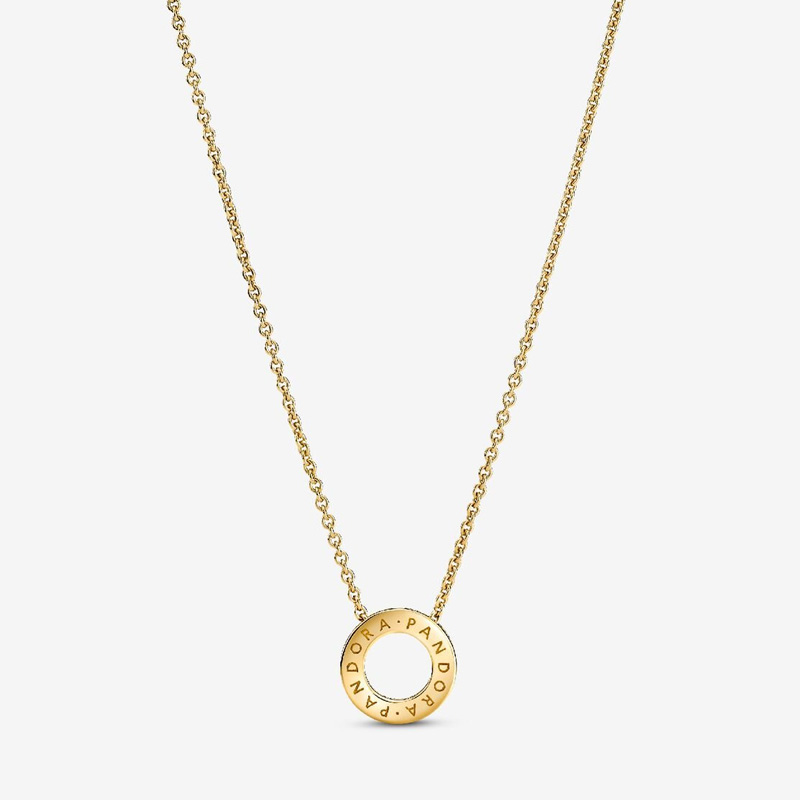 Logo Pavé Circle Collier Necklace