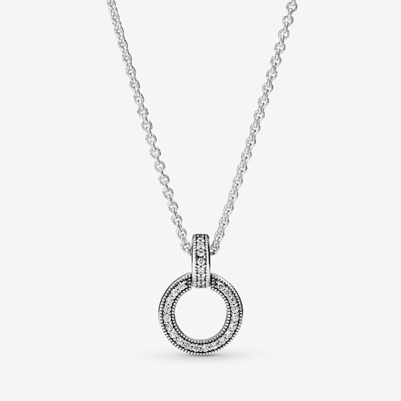 Double Circle Pendant & Necklace
