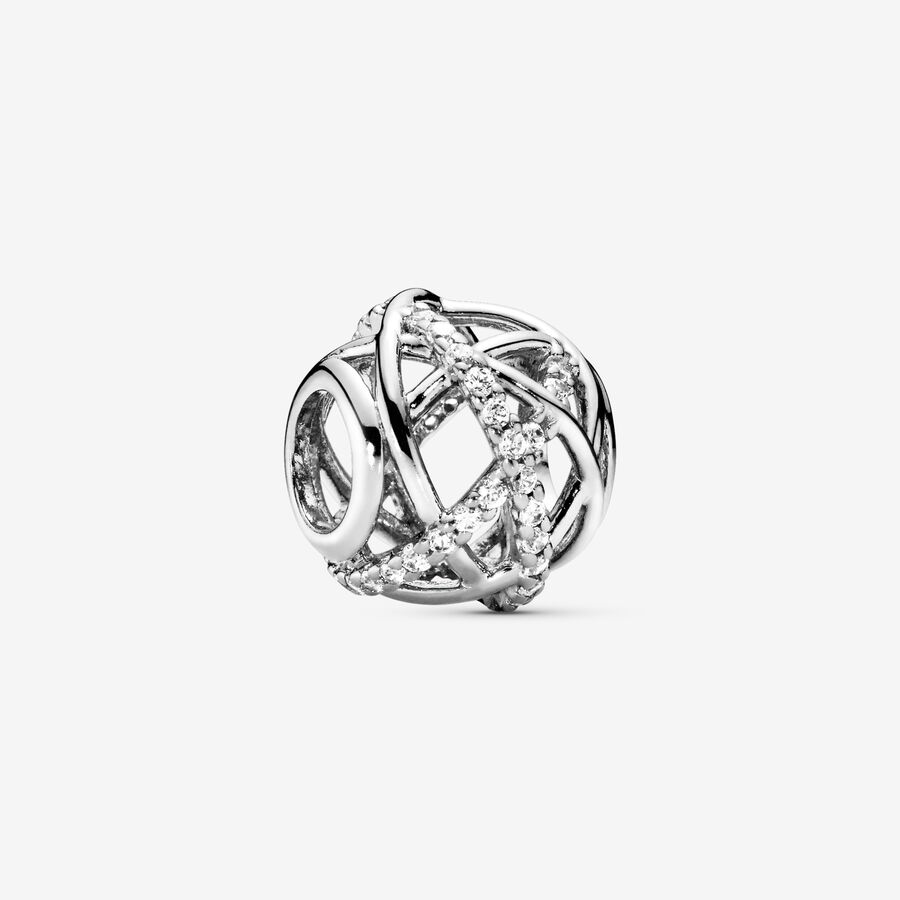 Sparkling Lines Openwork Charm