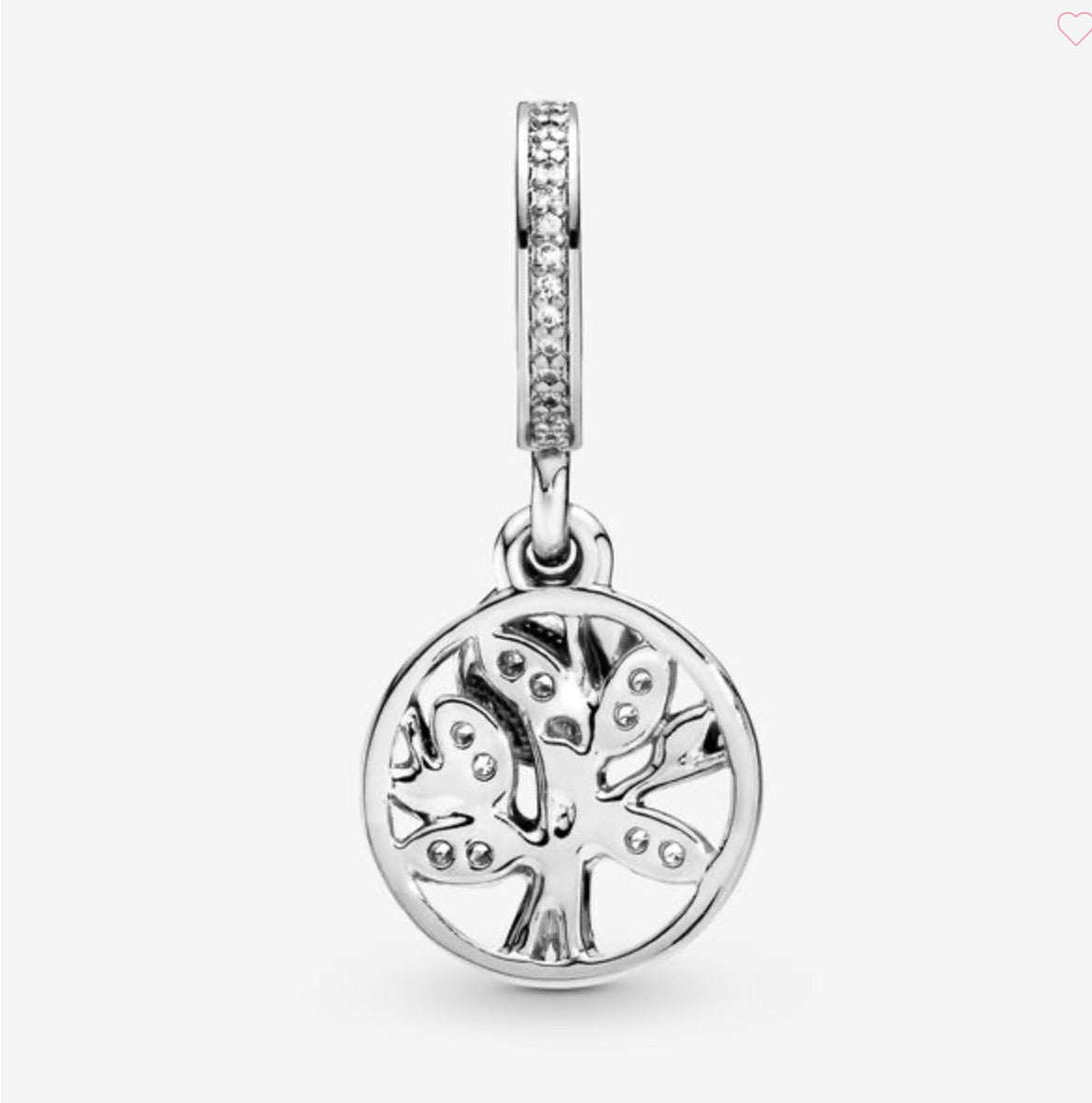 Sparkling Family Tree Dangle Charm