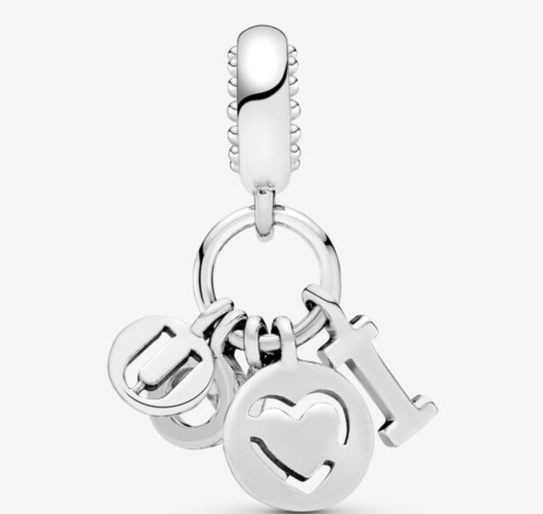 I Love You Letters Dangle Charm