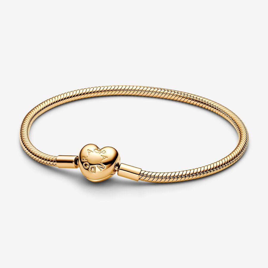 Moments Heart Clasp Snake Chain Bracelet