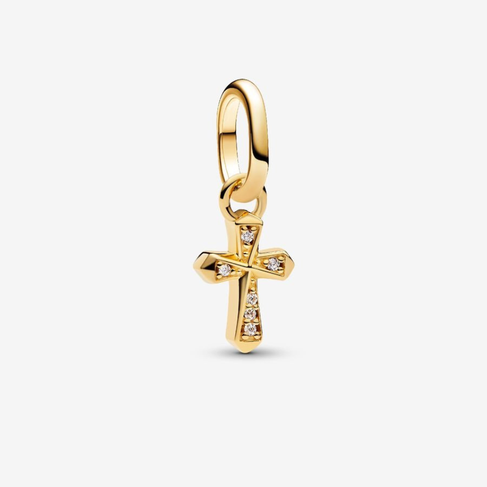 Sparkling Cross Mini Dangle Charm