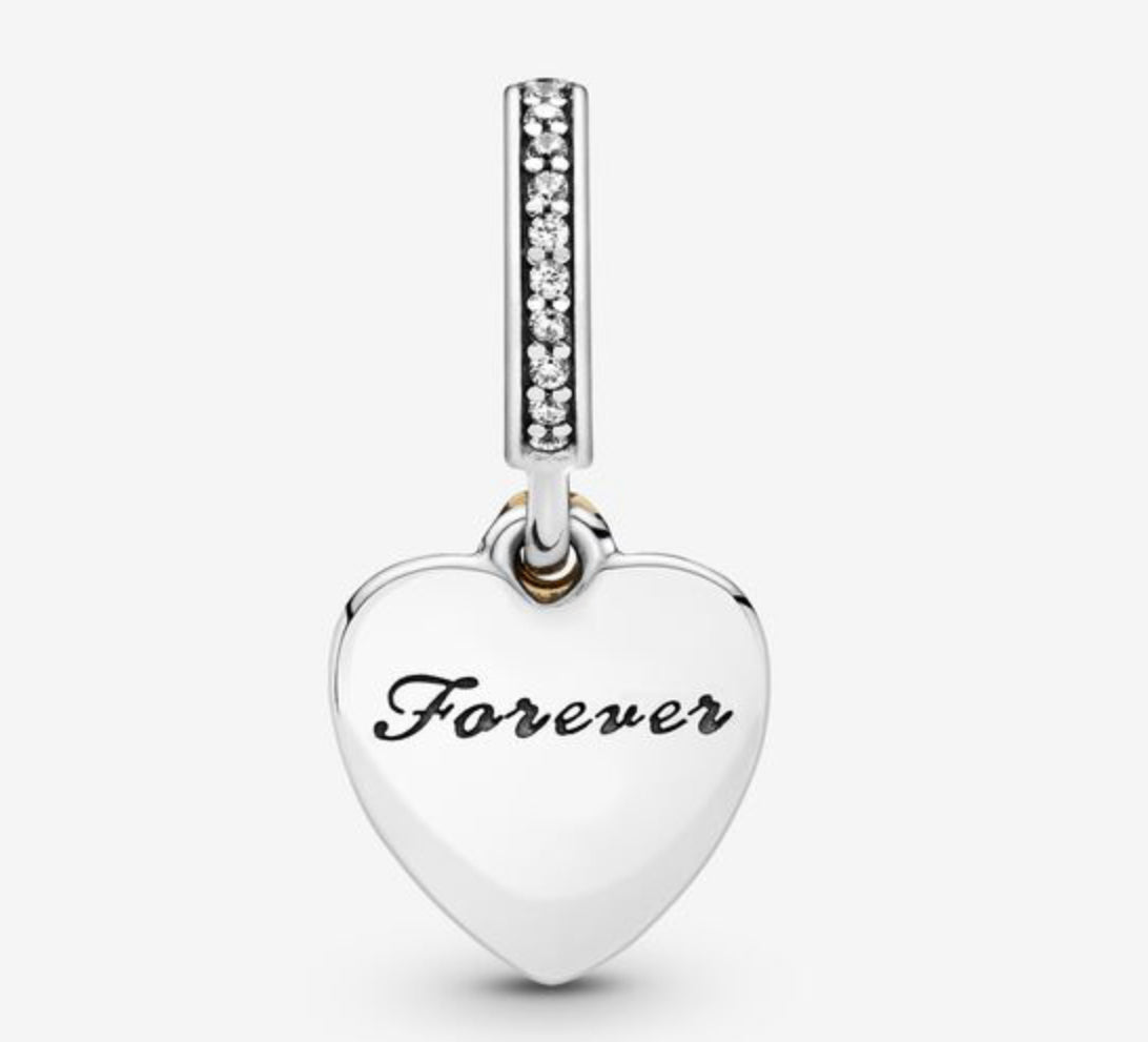 I Love You Forever Heart Dangle Charm