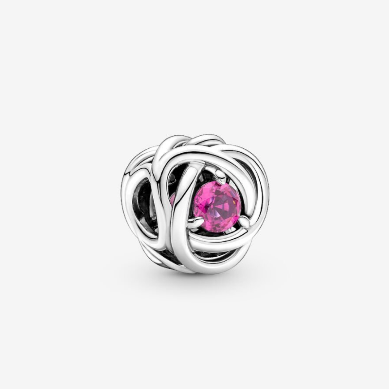 October Pink Eternity Circle Charm