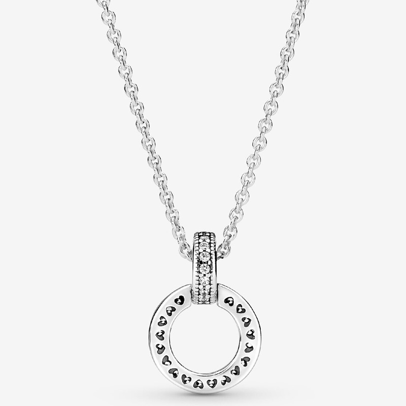 Double Circle Pendant & Necklace