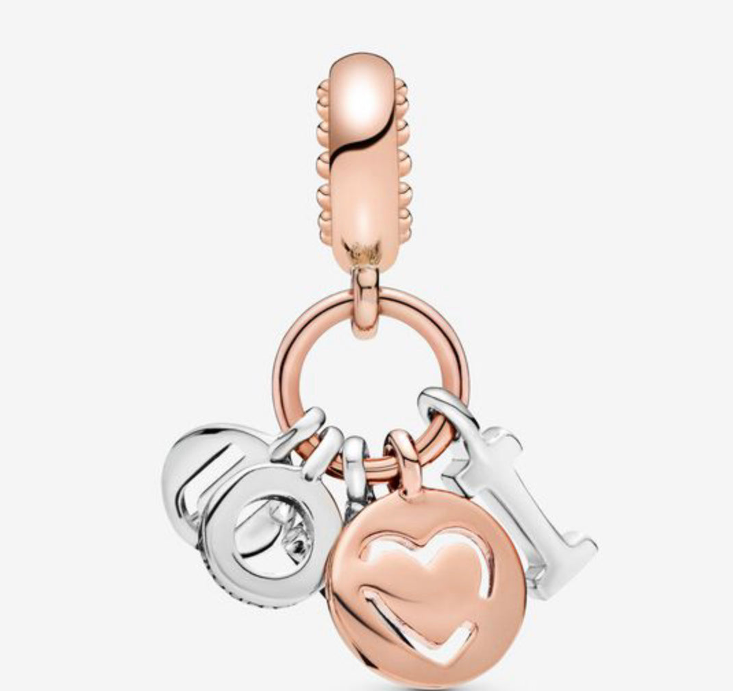 I Love You Letters Dangle Charm