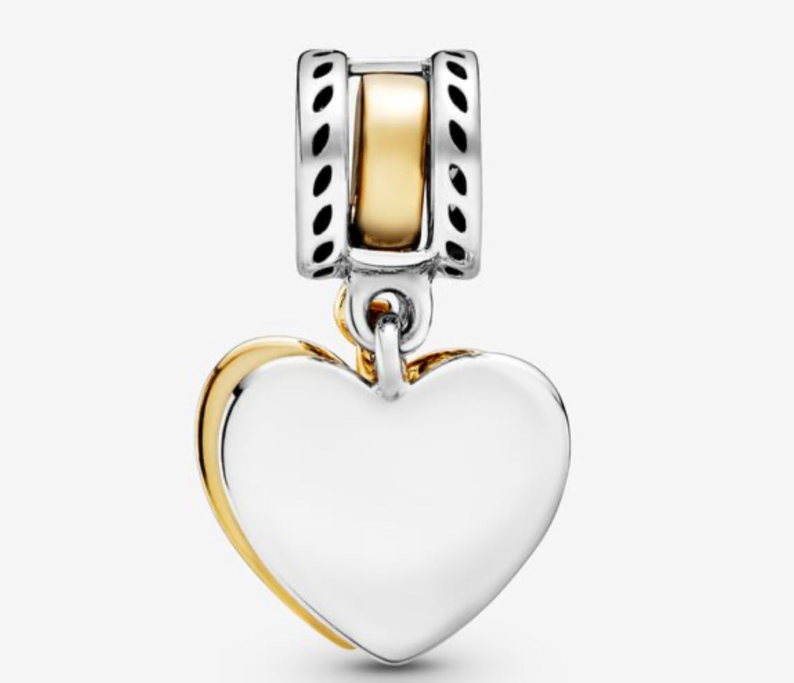 Seeds of the Future Split Heart Dangle Charm