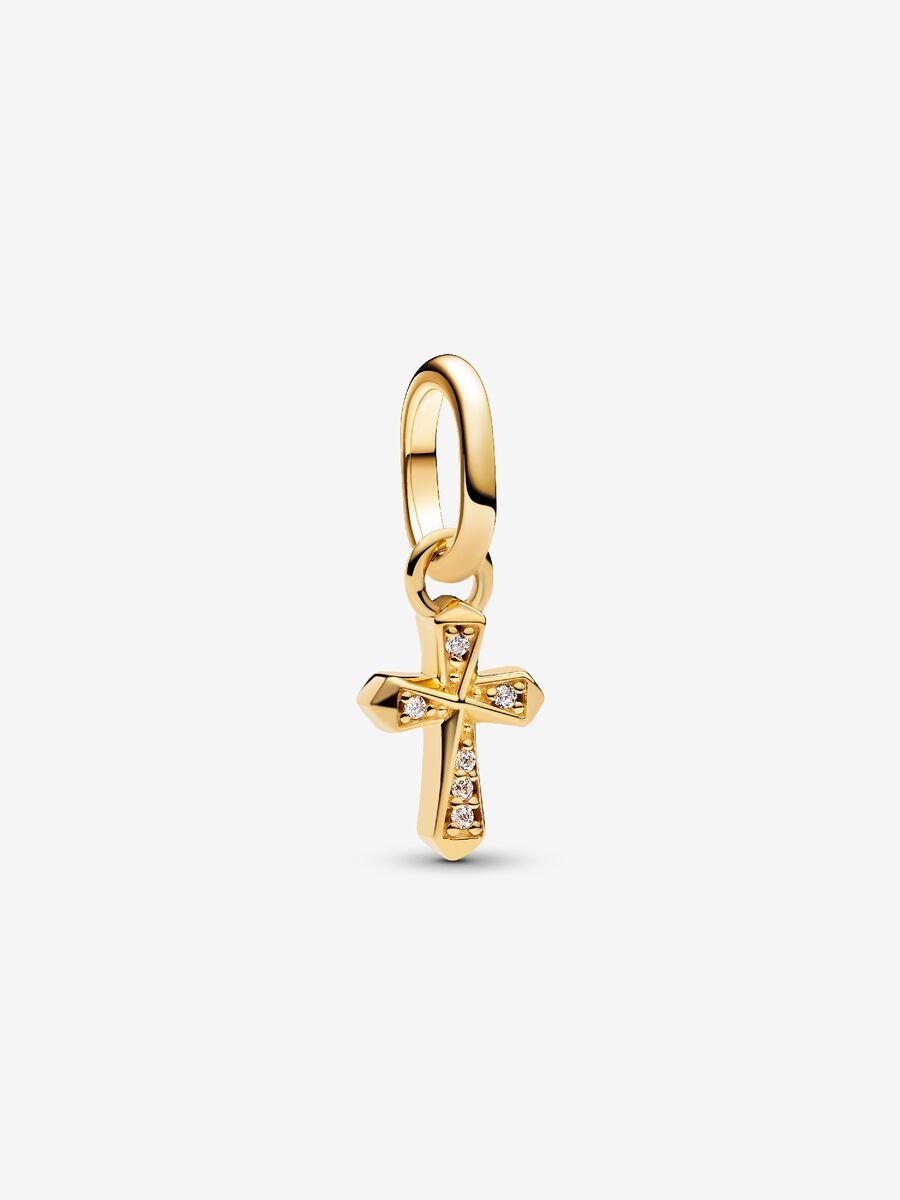 Sparkling Cross Mini Dangle Charm