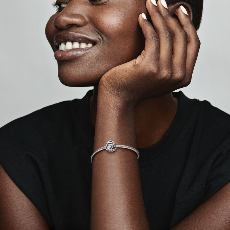 April Clear Eternity Circle Charm