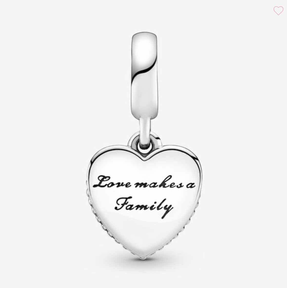 Love Makes a Family Heart Dangle Charm
