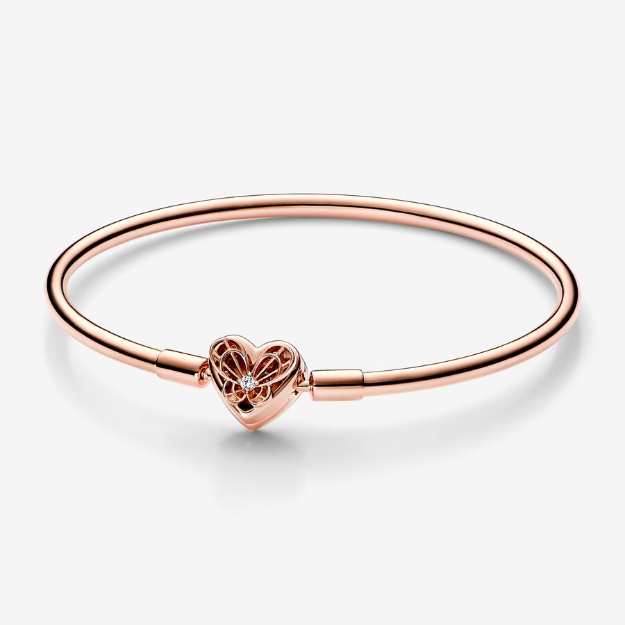 Moments Heart & Butterfly Bangle