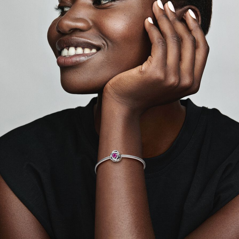 October Pink Eternity Circle Charm